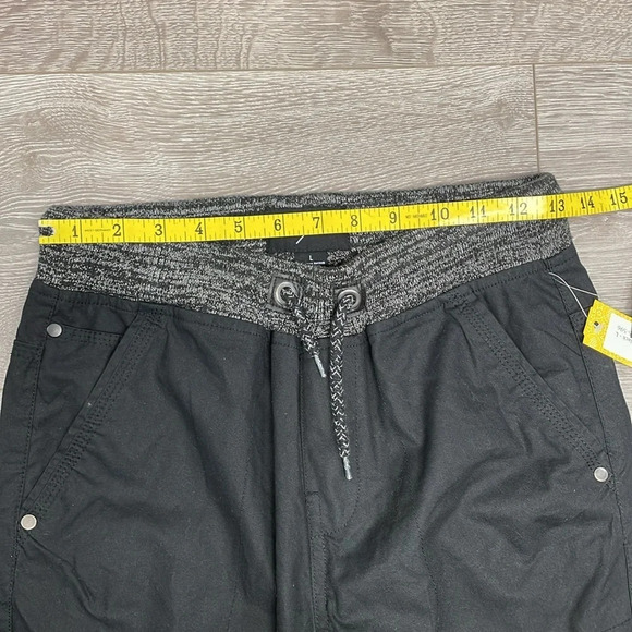 NWT Capsule from Stitch Fix Elastic Band Waist Woven Cotton Pull On Pant Black L - Picture 8 of 16